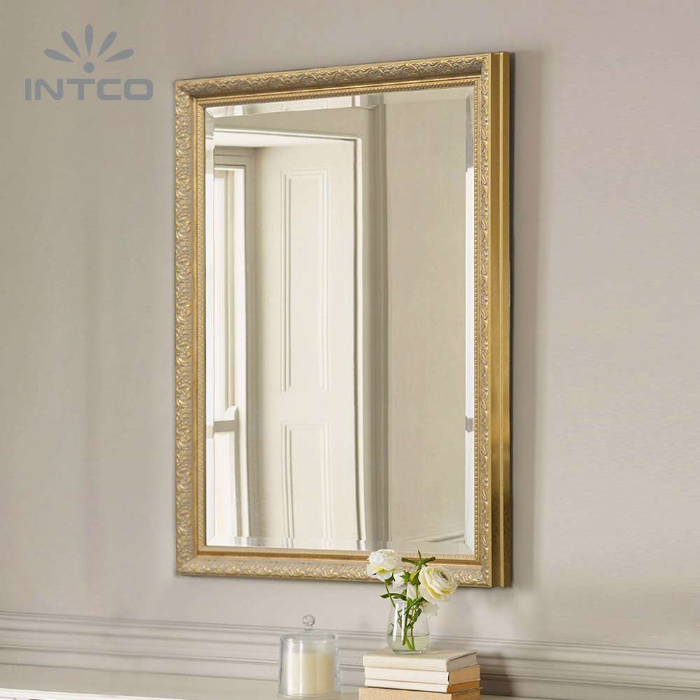 Put the final touches on a glam living area or bedroom with Intco rectangular vintage wall mirror.